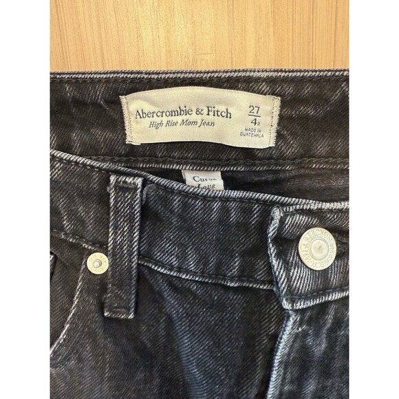 Abercrombie & Fitch High Rise Distressed Black Jeans - Picture 3 of 3